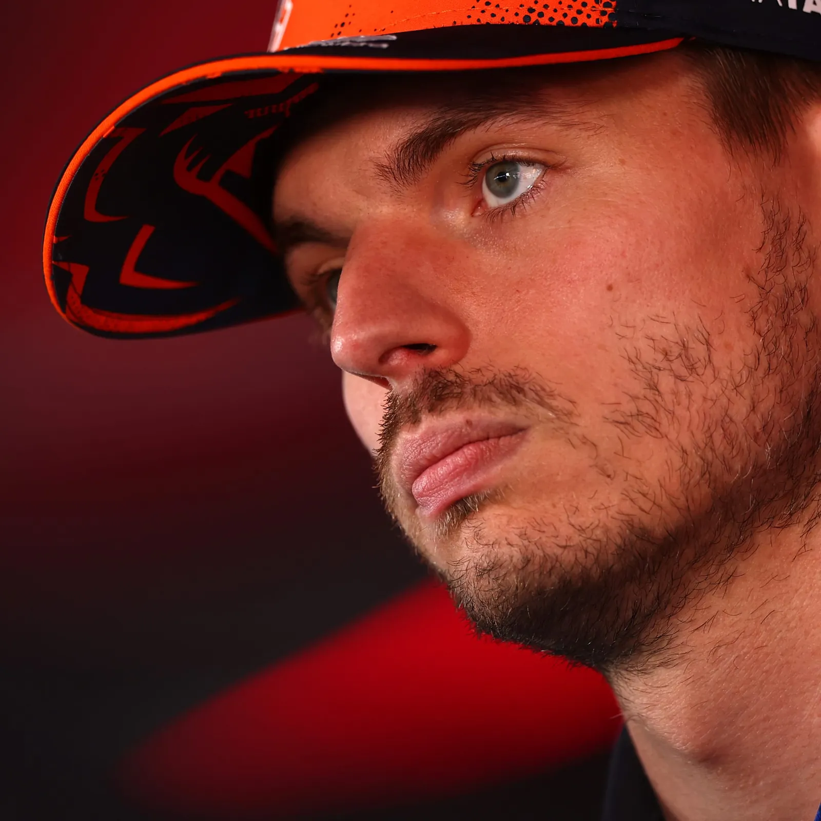 BUDAPEST, HUNGARY - JULY 23: Max Verstappen of the Netherlands and Oracle Red Bull Racing talks to the media during previews ahead of the F1 Grand Prix of Hungary at Hungaroring on July 23, 2026 in Budapest, Hungary. (Photo by Clive Rose/Getty Images)